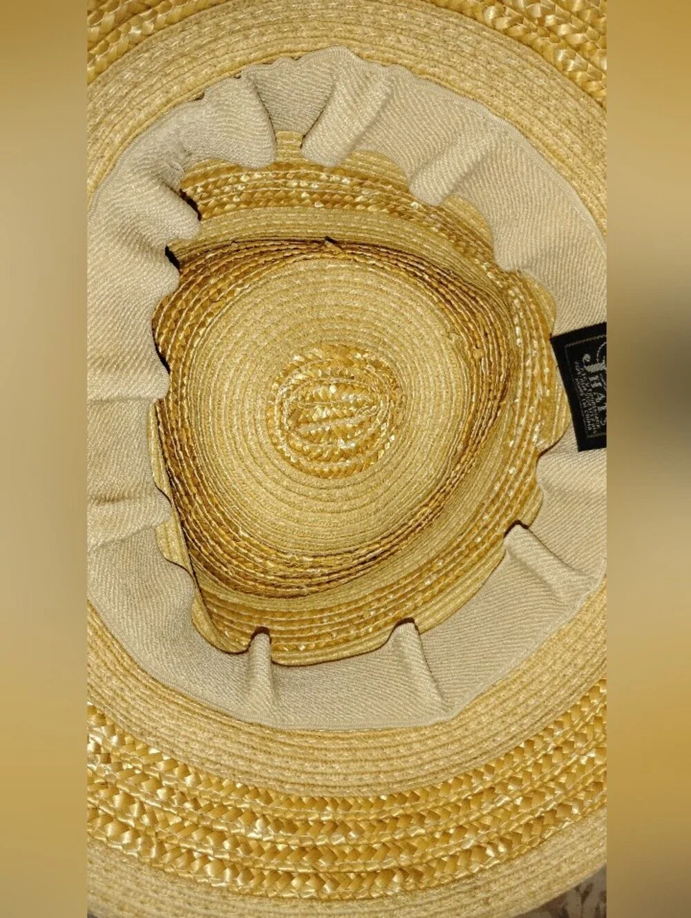 STRIPED SUMMER STRAW HAT